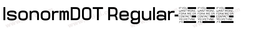 IsonormDOT Regular字体转换